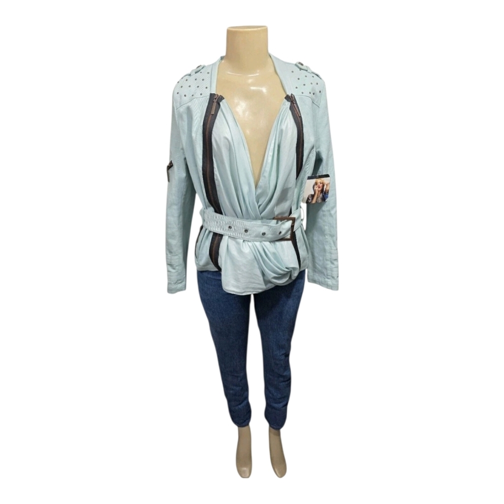 House Dereon Women's Denim Mint Jacket Size S